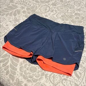 🎄Closet Closing Sale🎄 Athleta Navy and Orange Athletic Shorts M